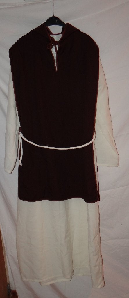 Leuk bruin/cremekleurig MONNIK/PATER/BROEDER pak- Halloween, Maat 52/54 (L), Ophalen of Verzenden, Halloween, Kleding