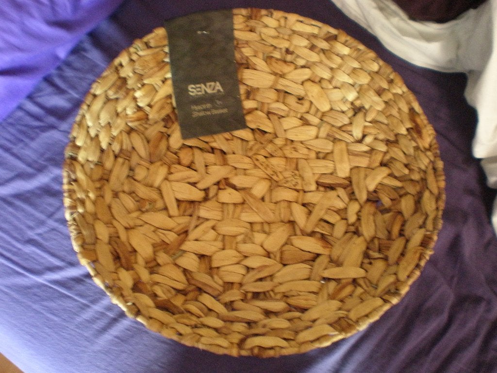 Senza Hyacinth Shallow Basket. Nieuw., Overige materialen, Mand, Rond, Nieuw