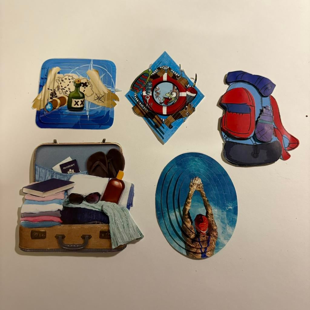 3d plastjes vakantie nu 1,00, Ophalen of Verzenden, Nieuw, Overige thema's, Knipvel