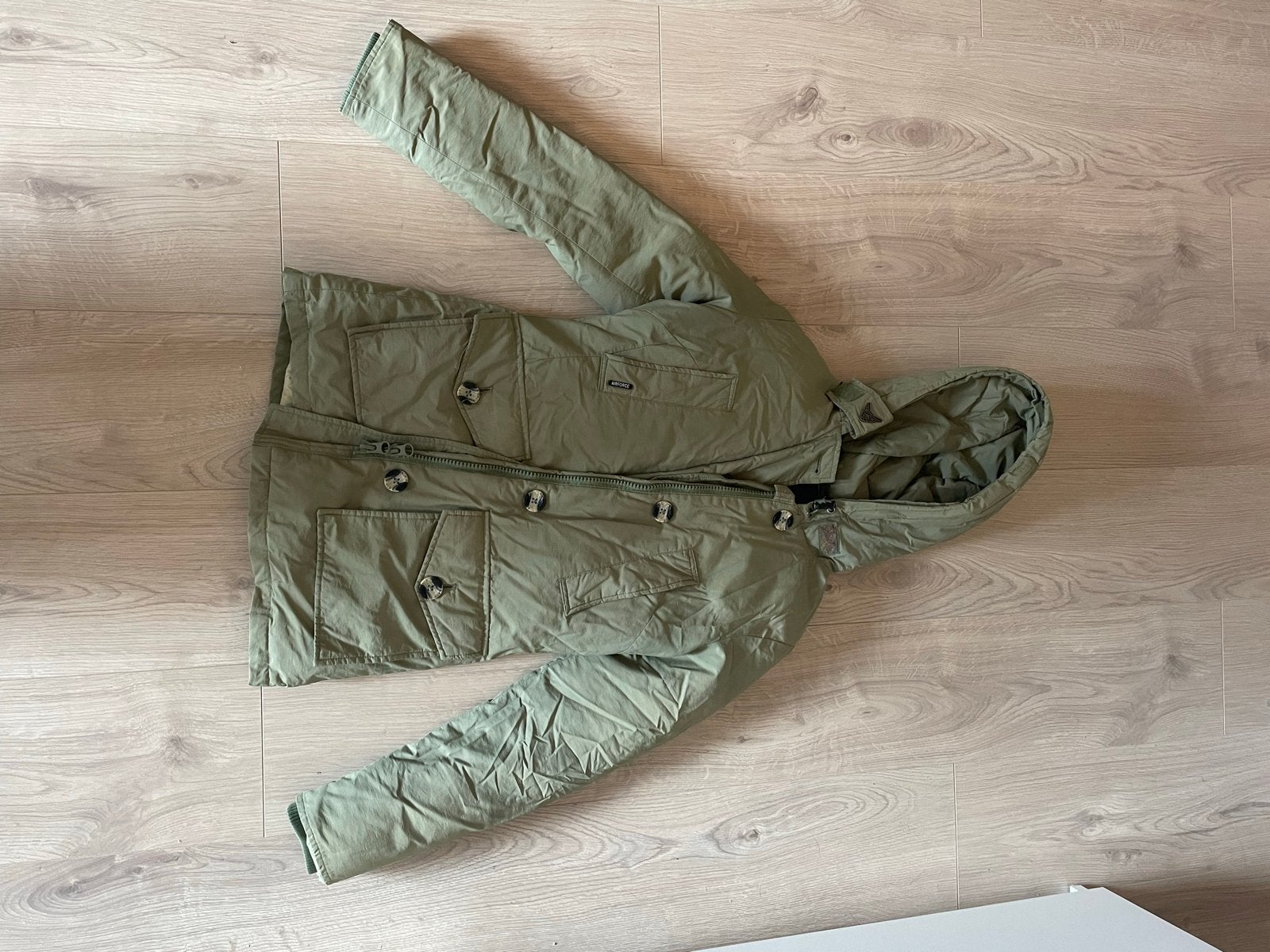 Airforce Parka Jas Maat 14 Jaar - Groen, Ophalen, Gebruikt, Jongen of Meisje, Jas