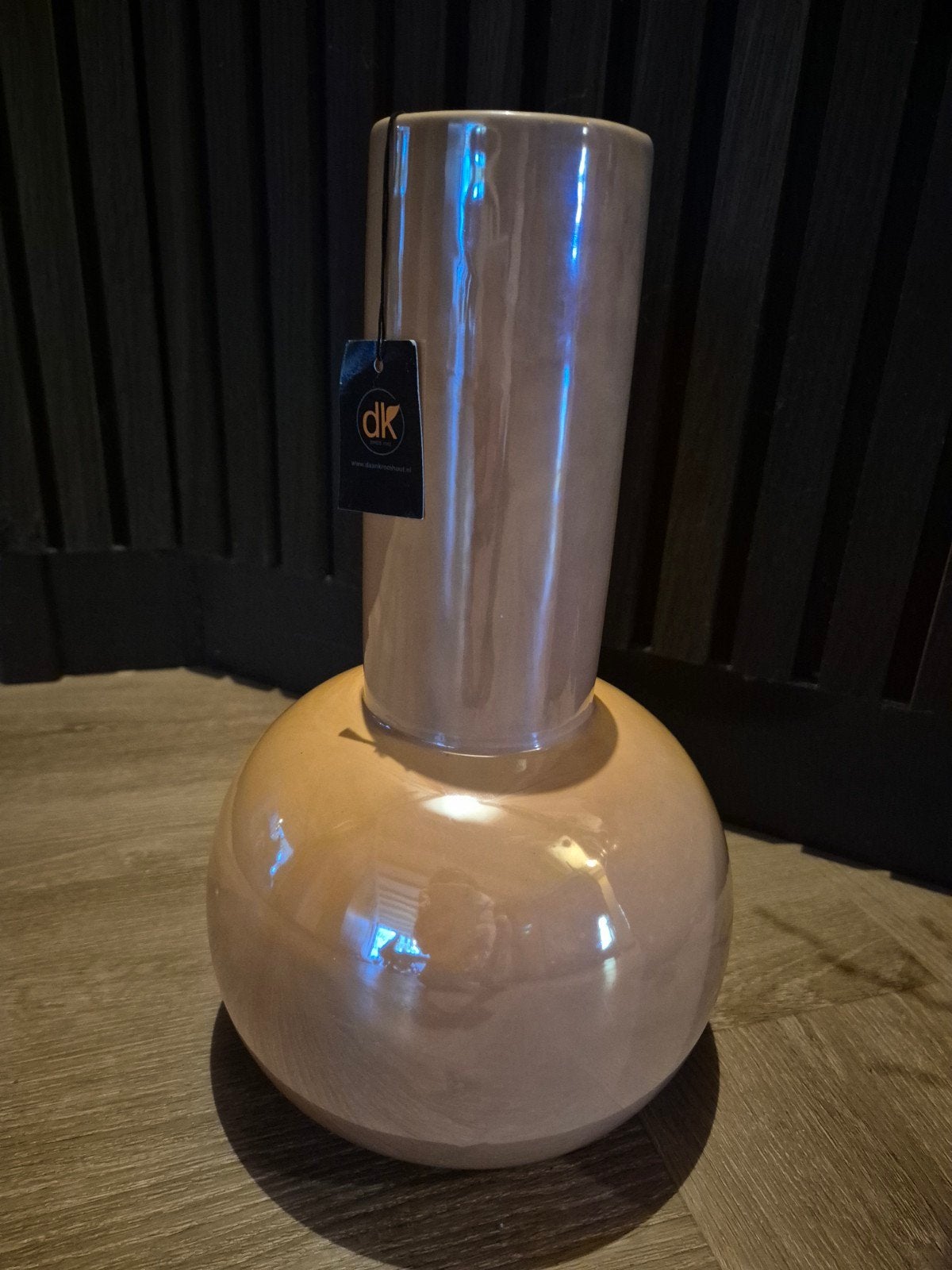 Moderne Vaas parelmoer-Nieuwstaat, 30 cm, Oranje, Ophalen of Verzenden, Zo goed als nieuw