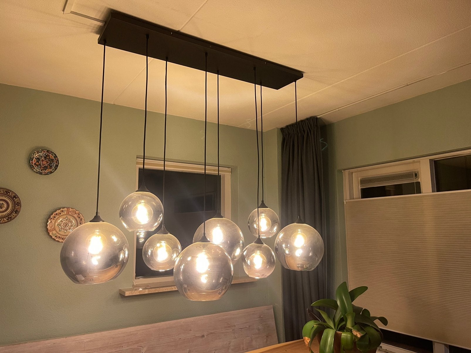 Mooie grote lamp, Ophalen, Zo goed als nieuw, Glas, E27 (groot)