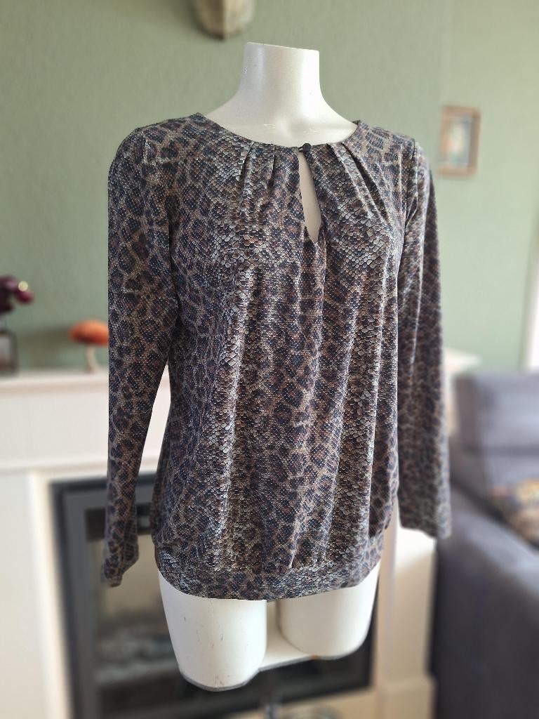 Studio Anneloes slangenprint top S 36, Kleding | Dames, Tops, Studio Anneloes, Verzenden, Zo goed als nieuw, Lange mouw