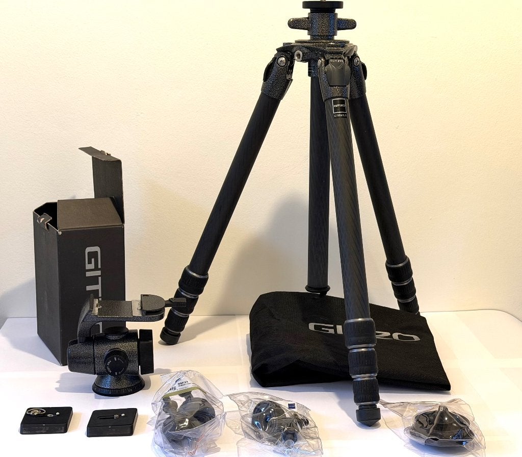 Gitzo GT3543LS carbon statief + GH5750QR kop - compleet, Audio, Tv en Foto, Fotografie | Statieven en Balhoofden, Middenzuil, Zo goed als nieuw