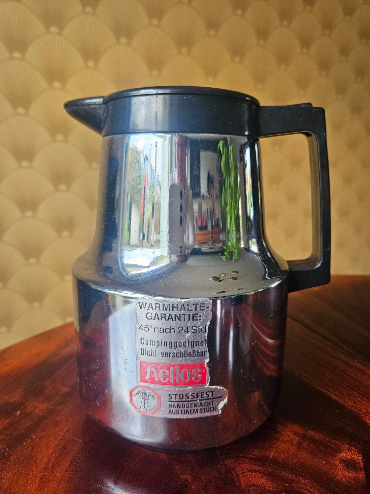 Vintage Helios Thermoskan - Warmhoudkan - 1 liter, Caravans en Kamperen, Ophalen