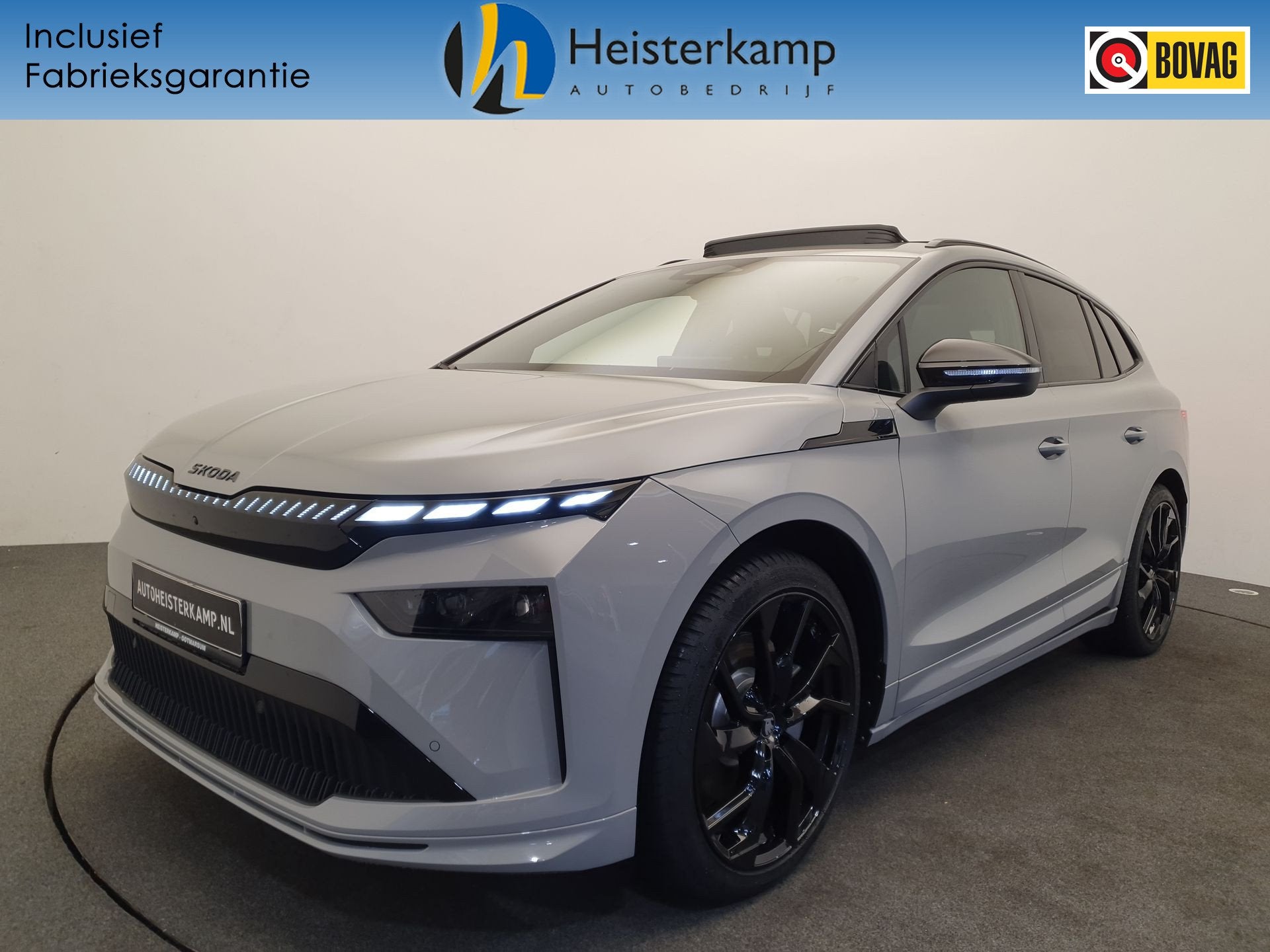 Skoda Enyaq 85 Sportline 82 kWh 286pk 2.000kg trekgewicht, P, Automaat, Achterwielaandrijving, Zwart, Nieuw