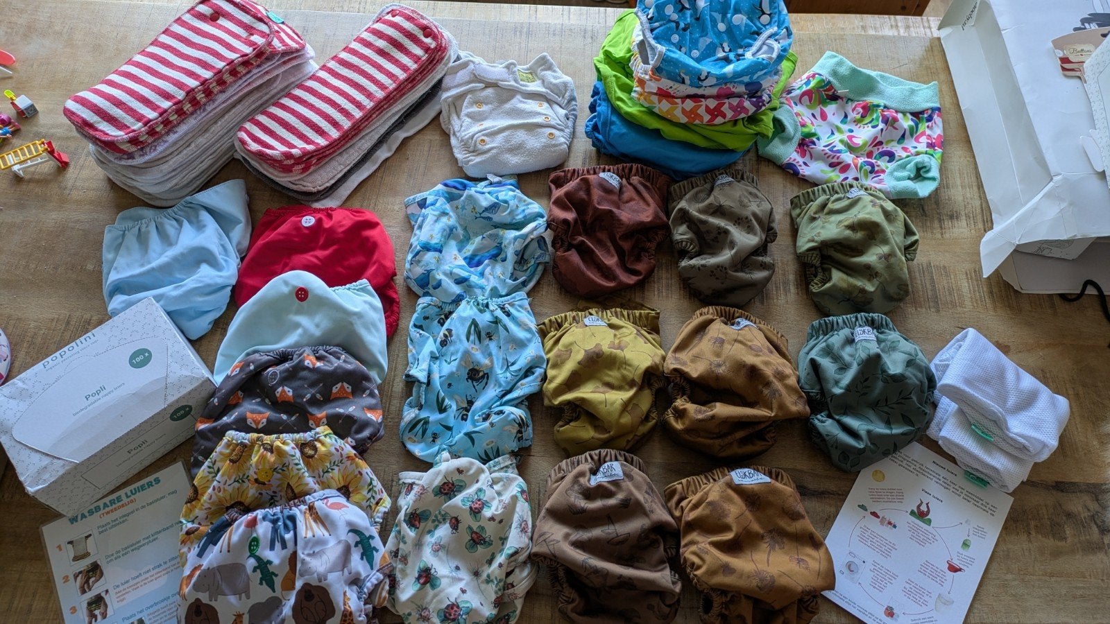Compleet wasbare luiers pakket HUDA met overbroekjes, Kinderen en Baby's, Ophalen of Verzenden, Jongetje of Meisje