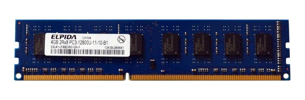 4GB Elpida EBJ41UF8BDW0-GN-F PC3-12800U 1600MHz DDR3 2Rx8, Computers en Software, RAM geheugen, Facturen@maascomputers.nl, DDR3