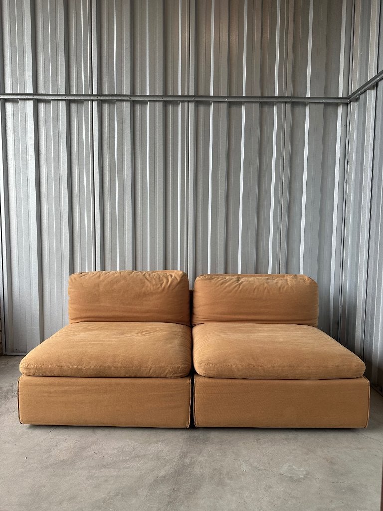 Zanotta vintage elementen bank sofa, Ophalen, Gebruikt, Tweepersoons, 75 tot 100 cm