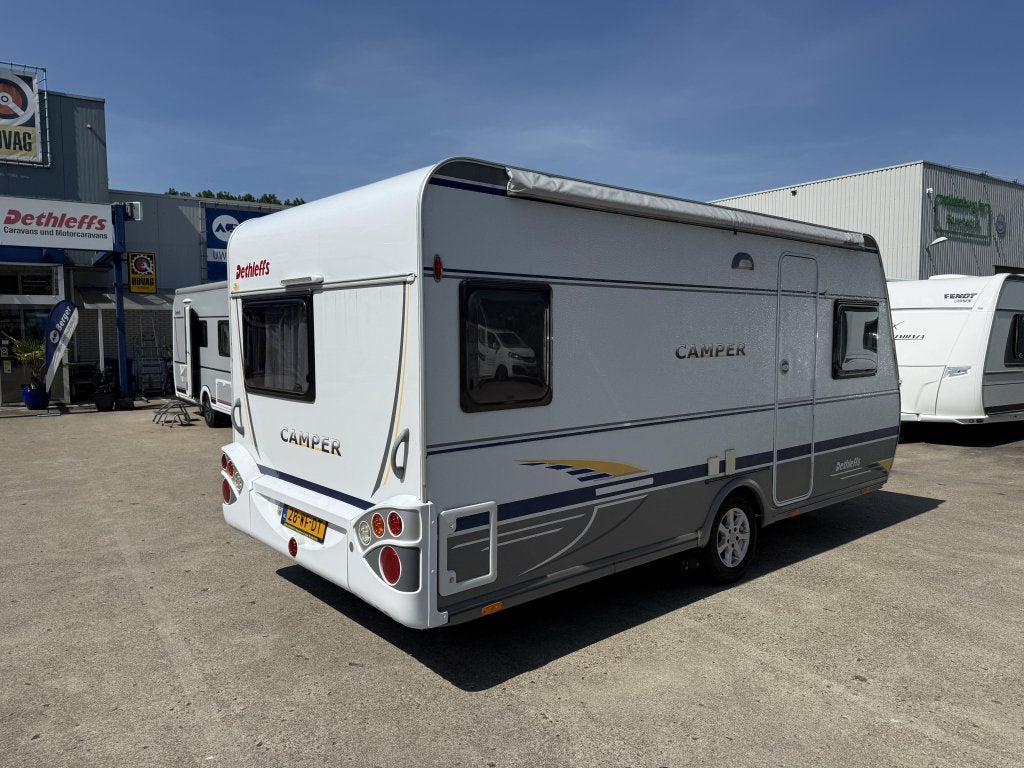 Dethleffs Camper 450 DB met Fietsenrek mover zakluifel, Caravans en Kamperen, Caravans, Schokbreker, Rondzit, Tot en met 2, Bedrijf