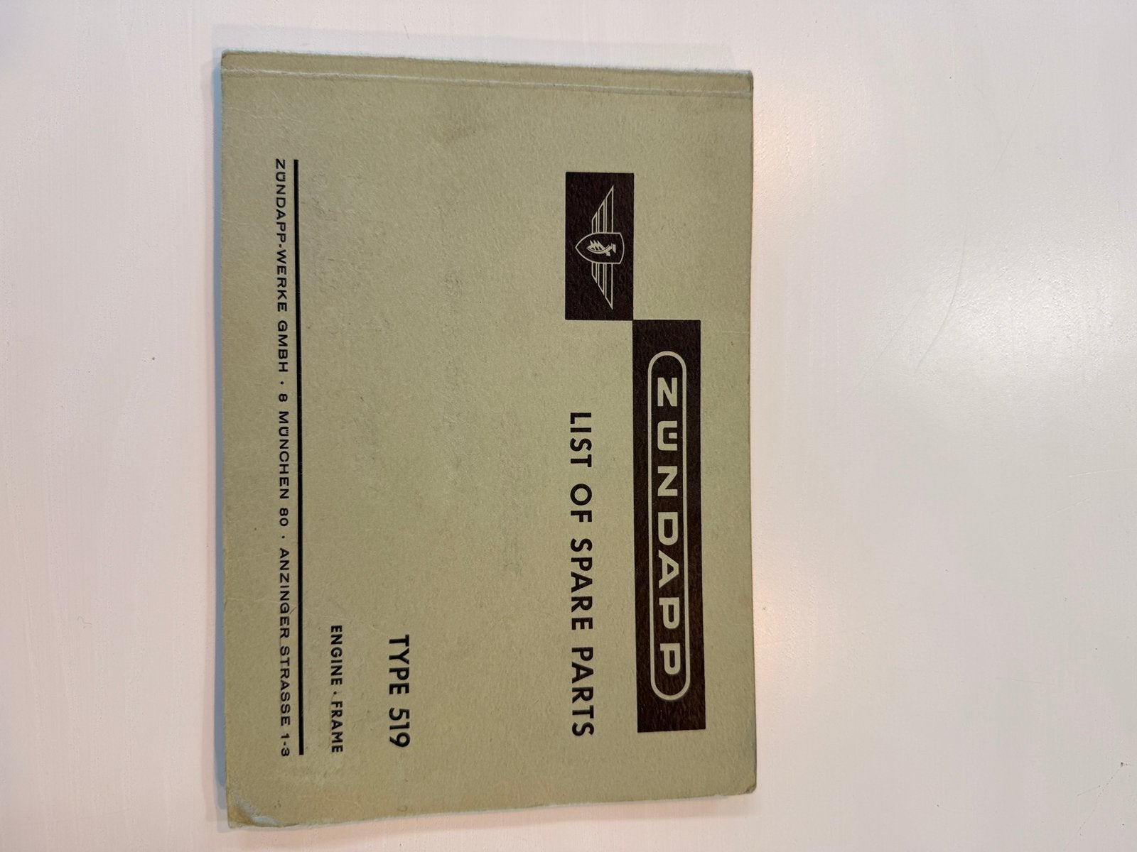 Zundapp GS 100 onderdelencatalogus, Verzenden, Overige typen