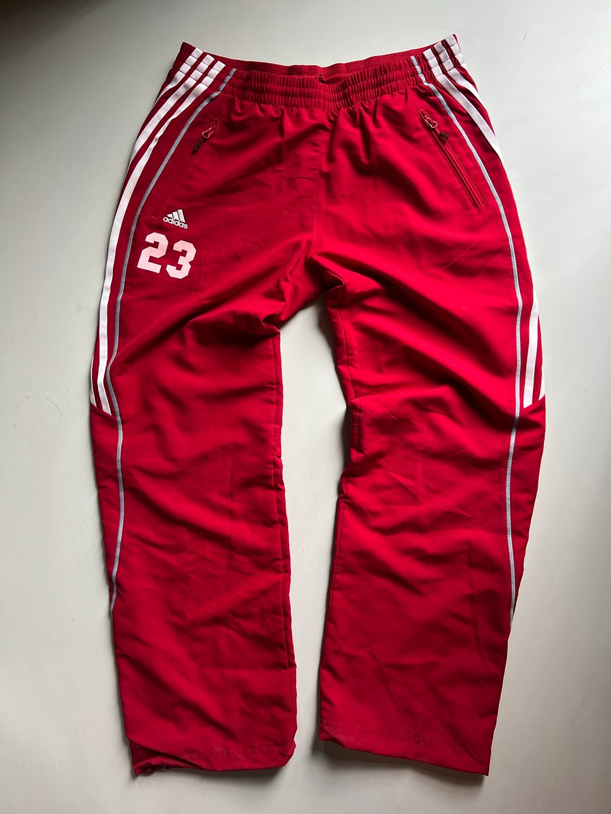 Adidas Climalite Trainingsbroek Rood Maat M VINTAGE, Maat 48/50 (M), Ophalen of Verzenden, Gedragen, Rood