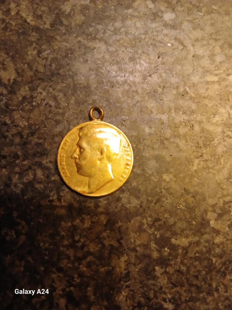 Belgische WOI herdenkingspenning Koning Albert I, Postzegels en Munten, Penningen en Medailles, Ophalen of Verzenden