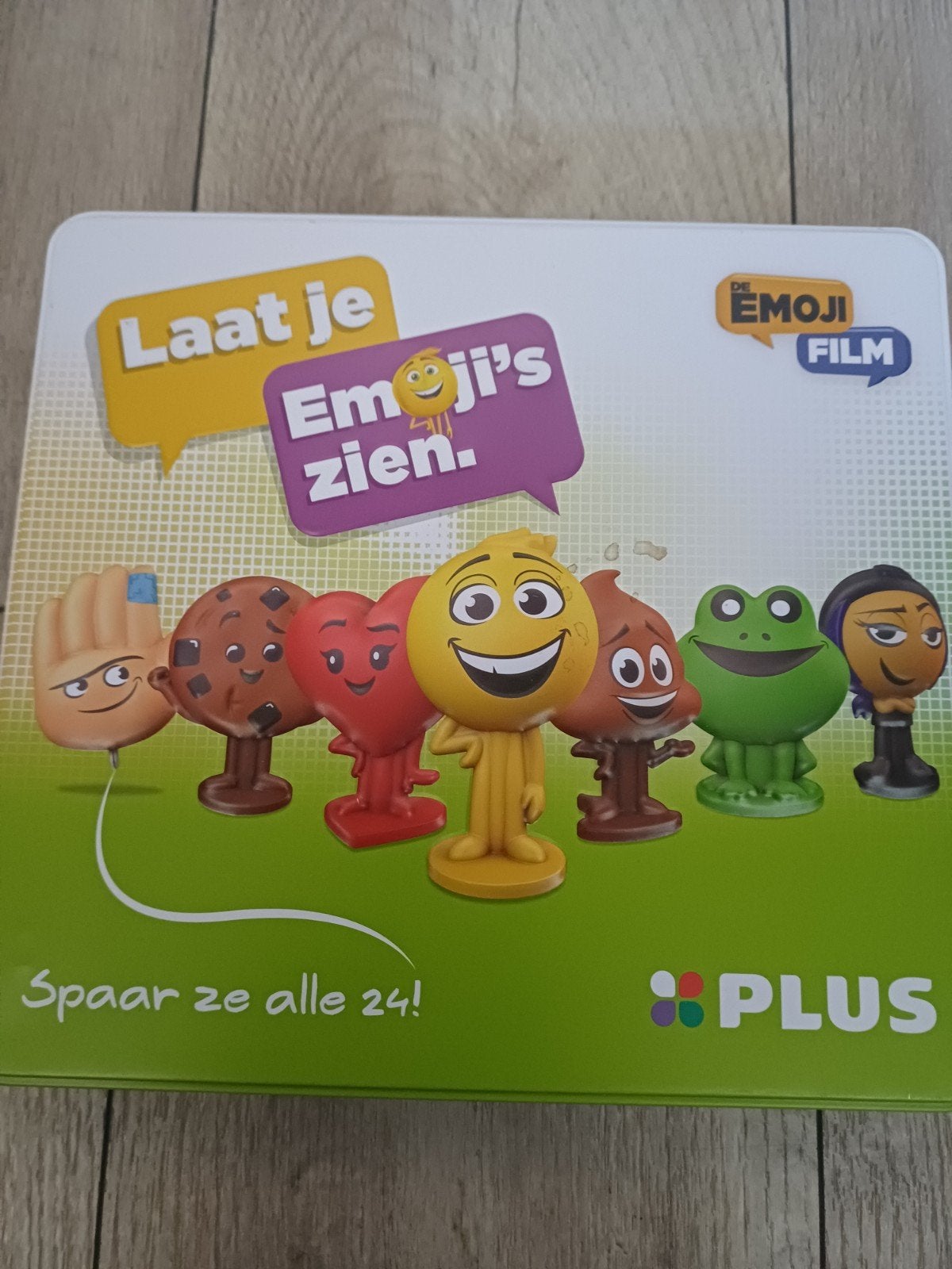 Complete set PLUS De Emoji Film figuurtjes in blik, Verzamelen, Ophalen of Verzenden, Zo goed als nieuw