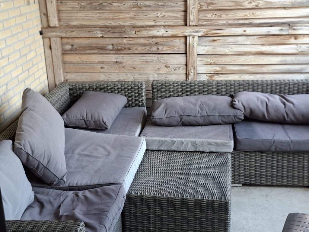 Wicker lounge set, Tuin en Terras, Tuinsets en Loungesets, Ophalen, 5 zitplaatsen, Gebruikt, Bank
