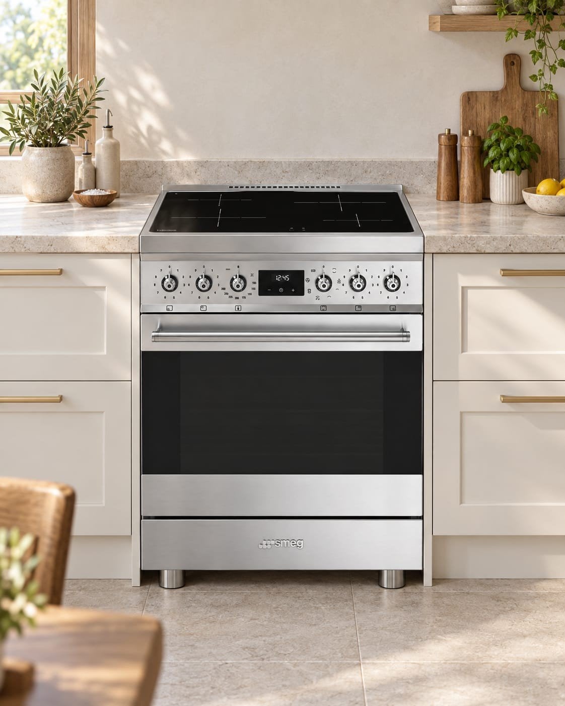Smeg Fornuis inductie RVS  60cm (NIEUW)️, Witgoed en Apparatuur, Hete lucht, 60 cm of meer, Nieuw, Energieklasse A of zuiniger