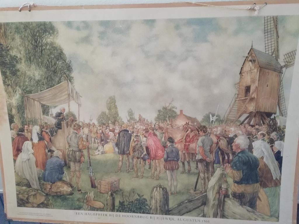 4 oude schoolplaten, Ophalen, Geschiedenis