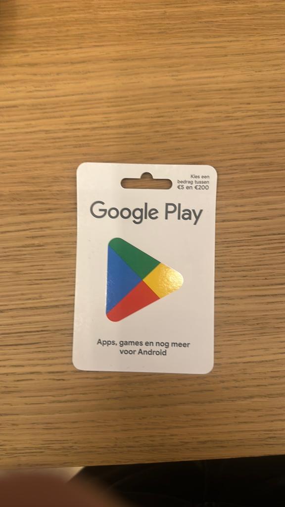 Google play kadokaart 10 euro, Tickets en Kaartjes, Kortingen en Cadeaubonnen, Eén persoon, Cadeaubon