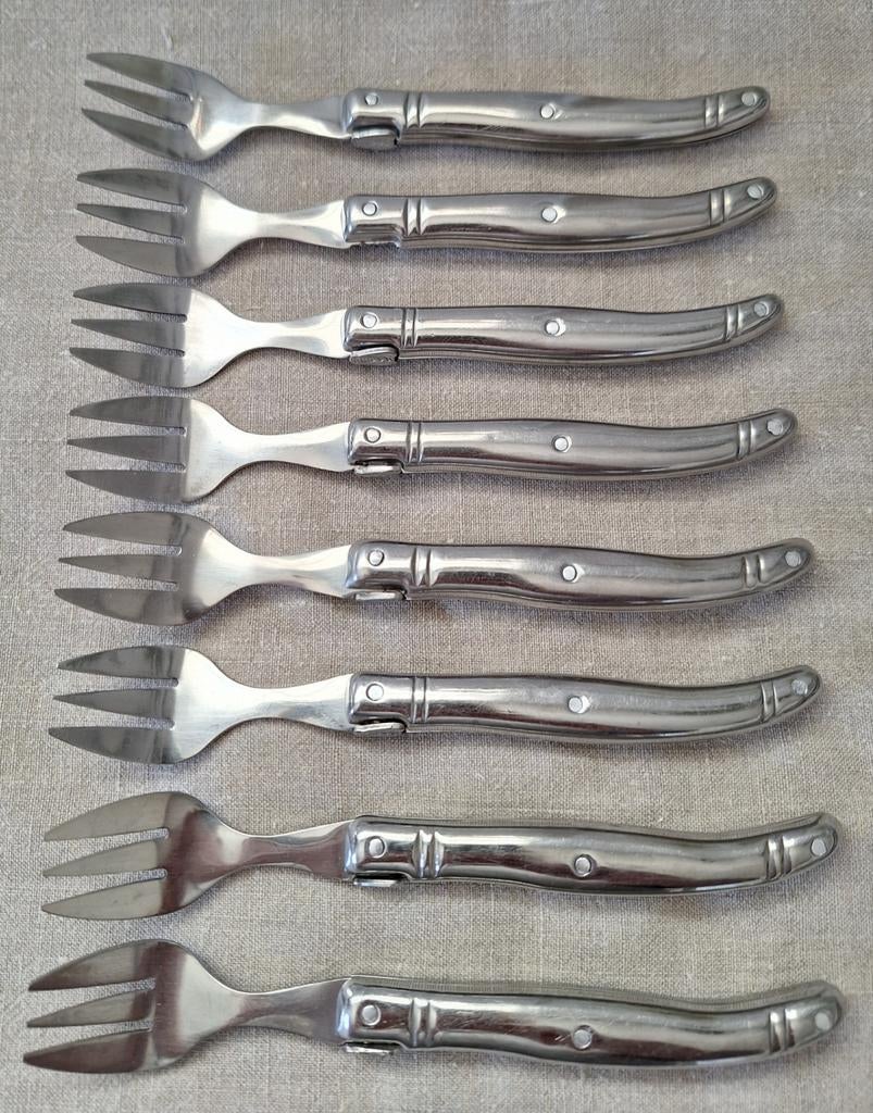 Set van 8 Laguiole oester/ gebaksvorkjes, Ophalen of Verzenden