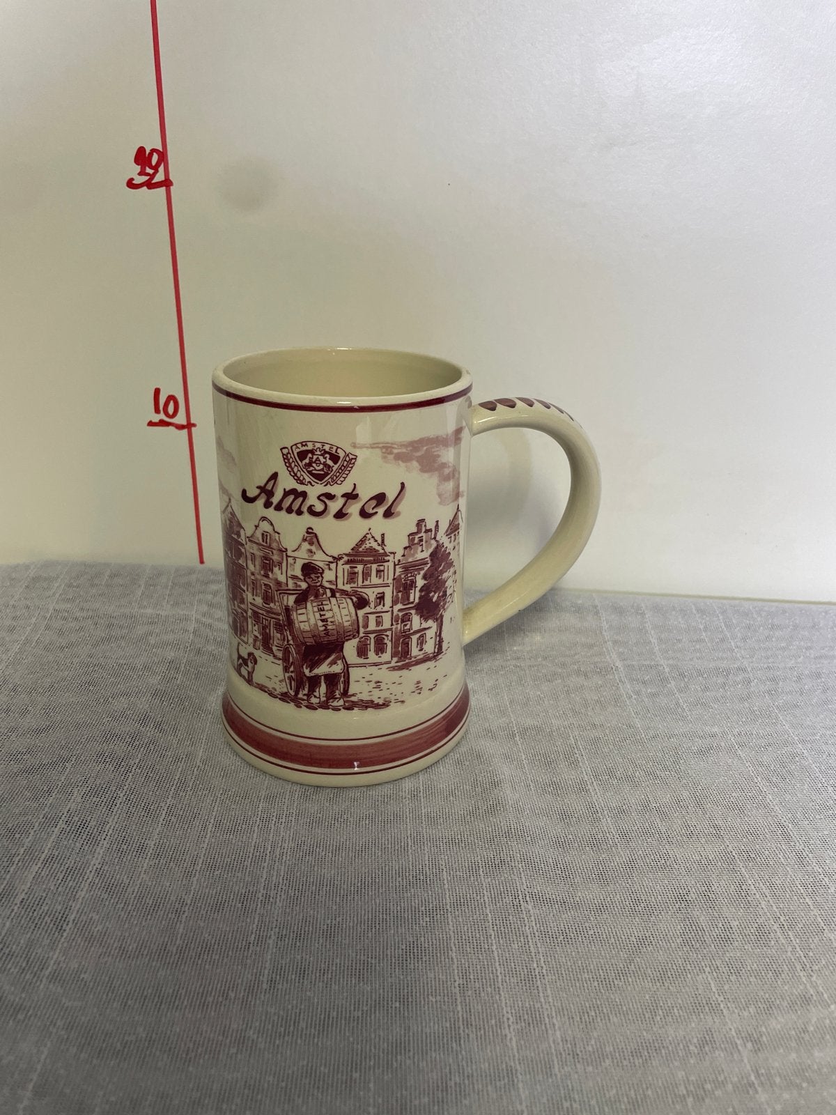 Vintage Amstel Bierpul - Keramiek met Amsterdamse Scène, Ophalen