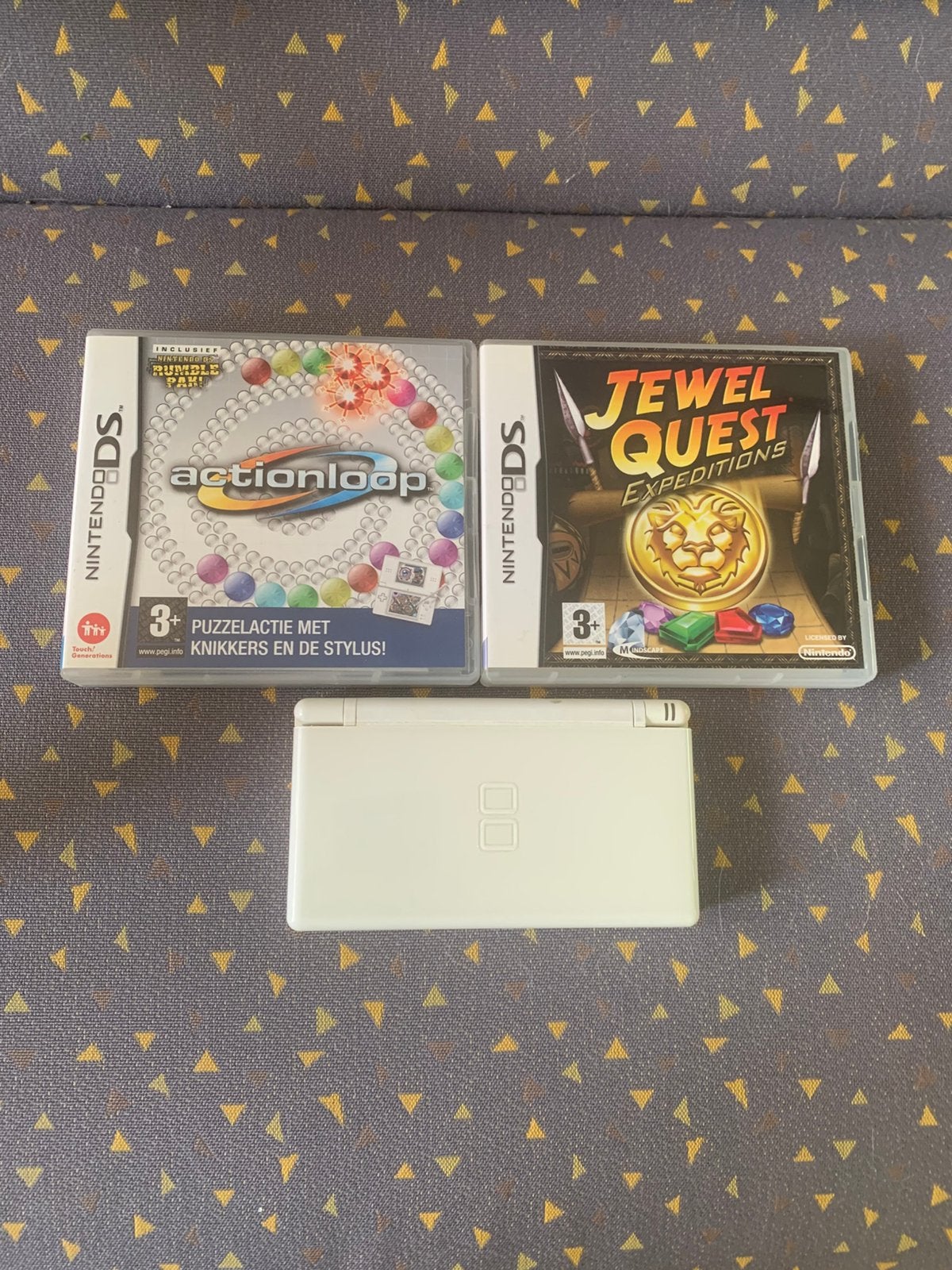 Nintendo DS Lite met 2 games, Spelcomputers en Games, Spelcomputers | Nintendo DS, Gebruikt, DS Lite, Wit, Met games, Ophalen of Verzenden