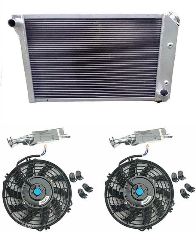 Radiateur+2 fans CHEVY Corvette C3 V8 Auto 1977-82 78 79 80, Auto-onderdelen, Nieuw, Ophalen of Verzenden