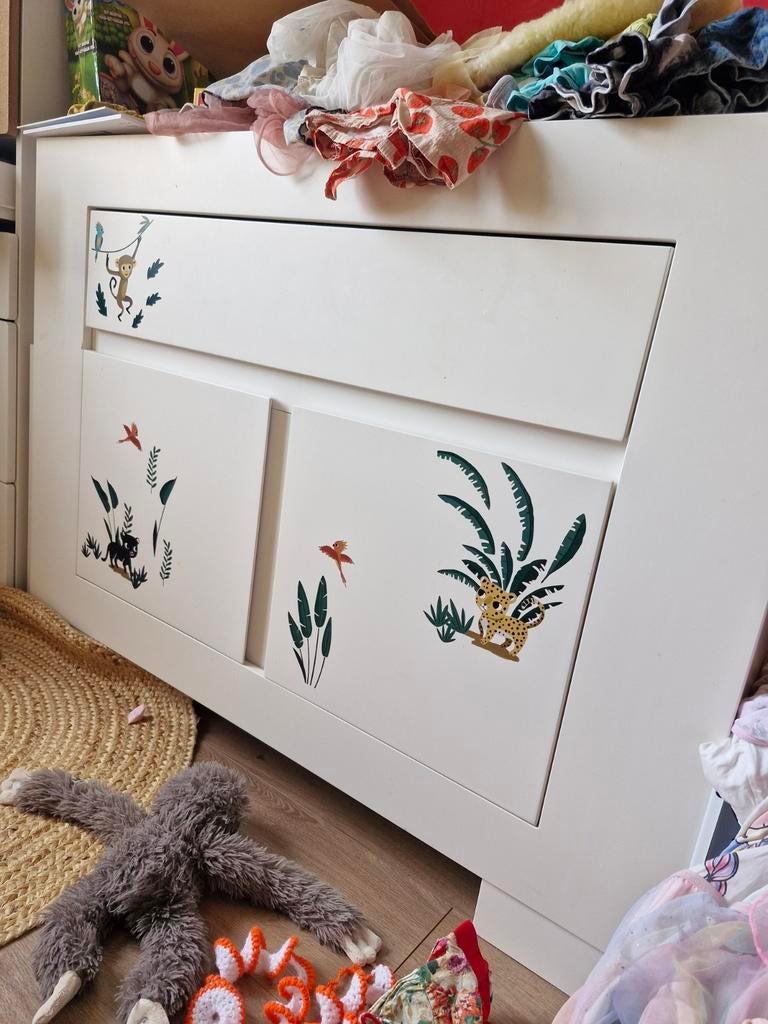 Commode leuk met stickers, Ophalen, Gebruikt, 50 tot 70 cm, 100 cm of meer
