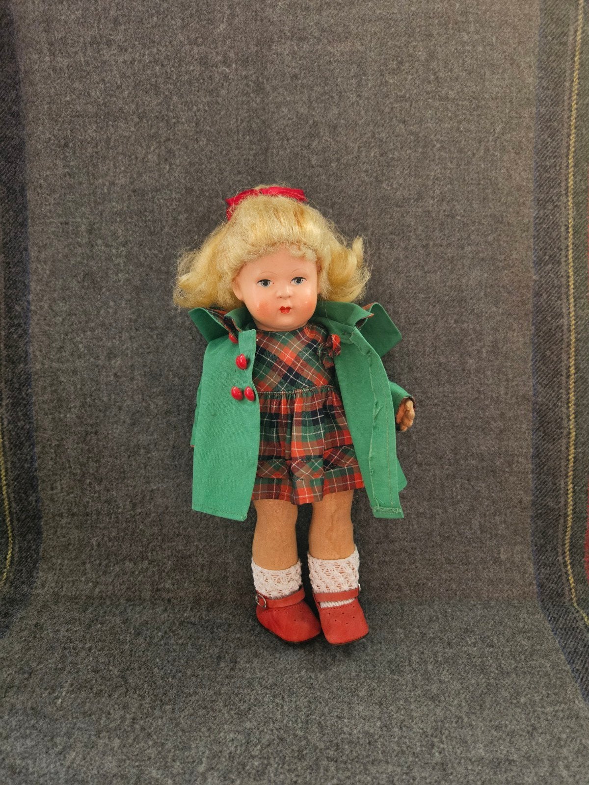 Oud popje van Willy Klotzer, 30 cm, Verzamelen, Ophalen of Verzenden, Gebruikt, Pop