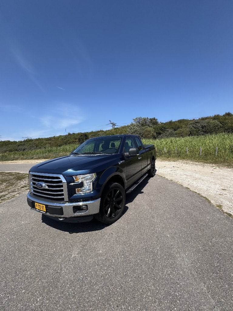 Ford F-150 XLT 5.0 V8 SuperCab 4WD–LPG/Benzine–BTW Auto–2017, Auto's, Automaat, Blauw, 2520 kg, 4949 cc