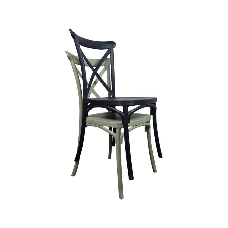 Landelijke houten cross eetkamerstoelen Silea alsie  590, Huis en Inrichting, Ophalen, Nieuw, Bruin, Vijf, Zes of meer stoelen