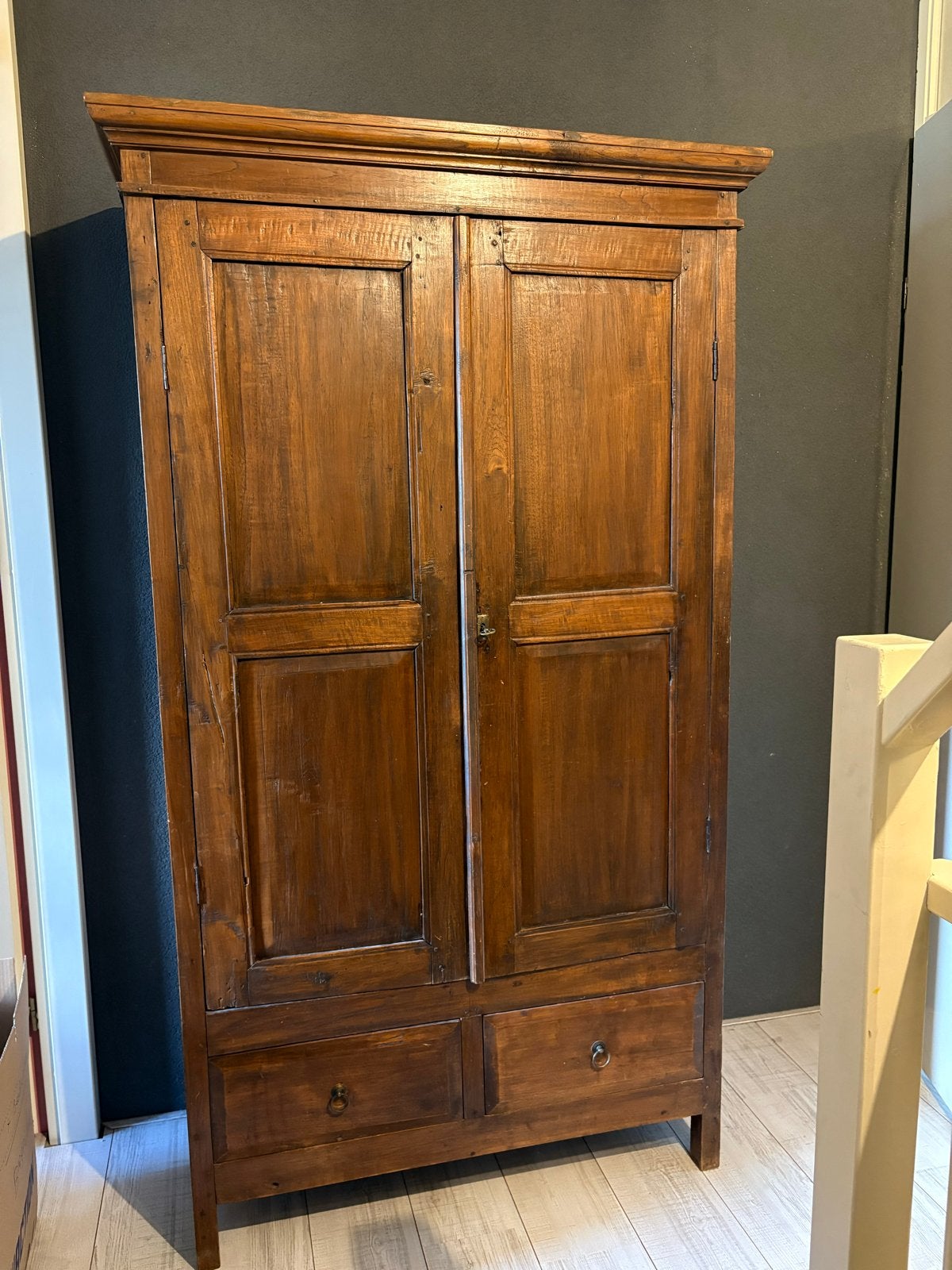 Antieke houten kast met planken en lades, Antiek en Kunst, Antiek | Meubels | Kasten, Ophalen