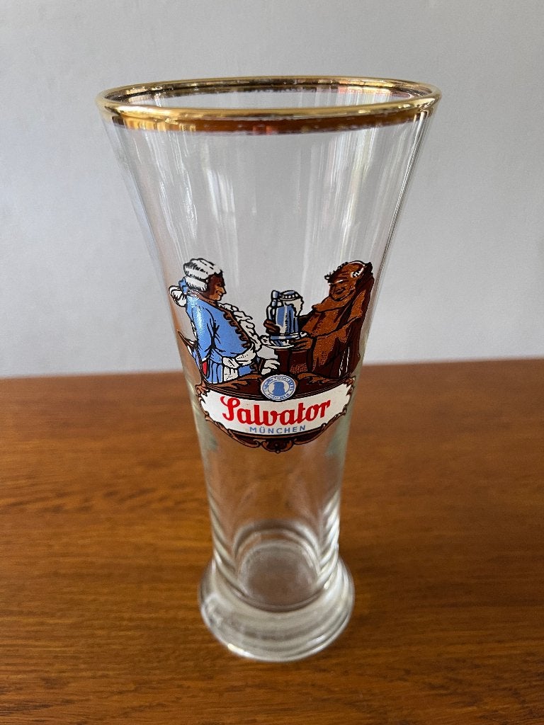 Bierglas "Salvator" 'München', Ophalen of Verzenden, Zo goed als nieuw, Glas of Glazen, Overige merken
