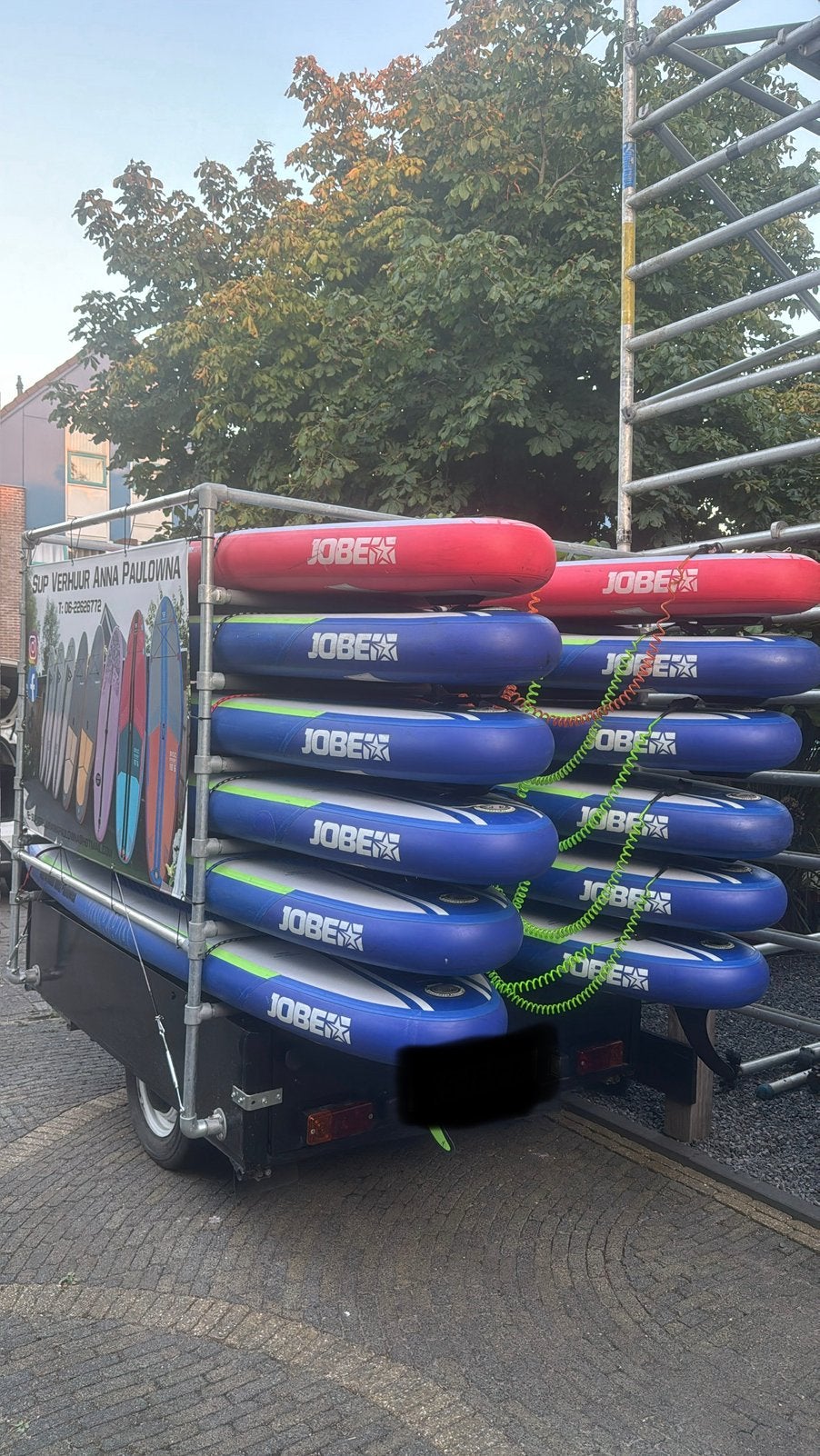 12x Jobe sups inclusief aanhanger helemaal compleet, Watersport en Boten, Ophalen, SUP-boards