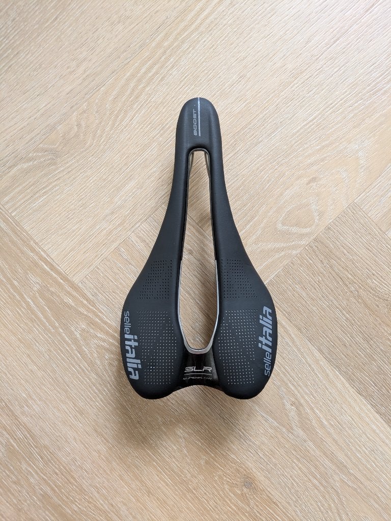 Selle Italia SLR Boost Ti Superflow zadel, Titanium, Ophalen of Verzenden, Zo goed als nieuw, Selle Italia