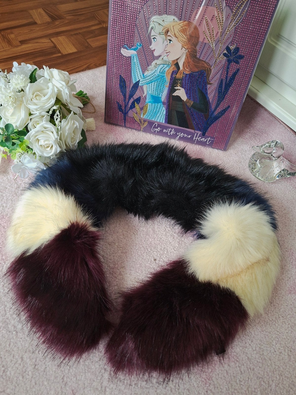 Faux fur Scarf, Kleding | Dames, Ophalen of Verzenden, Zo goed als nieuw, Zwart, Overige typen