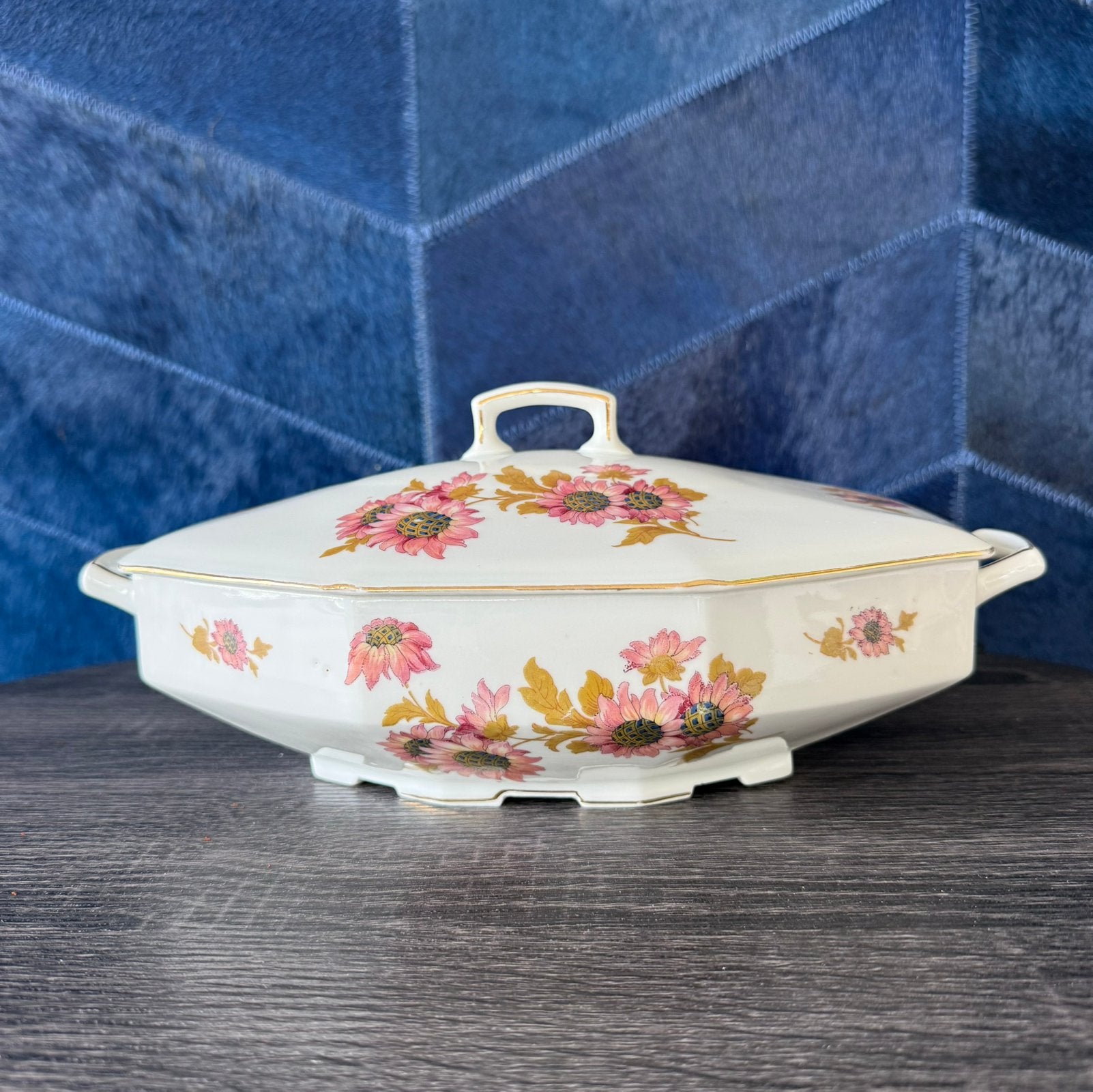 Antiek Tsjechische Art Deco porseleinen Terrine, Ophalen of Verzenden