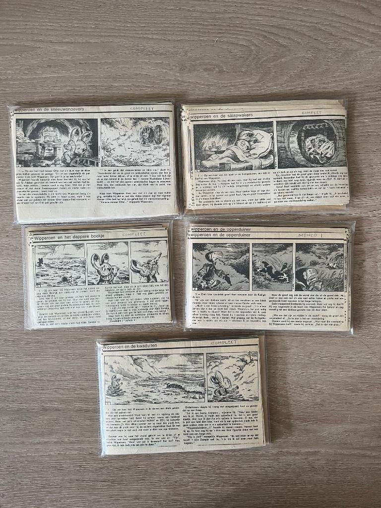 Wipperoen - 5 krantenstrips, Boeken, Gelezen, Europa, Ophalen of Verzenden, Meerdere comics