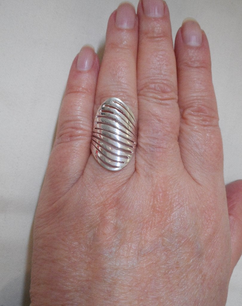 Zilveren fantasie ring maat 17 nr.865