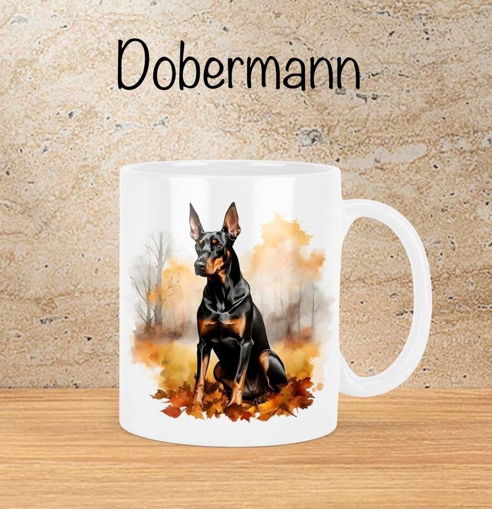 Dobermann Herfstmok, Huis en Inrichting, Keuken | Servies, Nieuw, Kop(pen) en/of Schotel(s), Overige stijlen, Verzenden