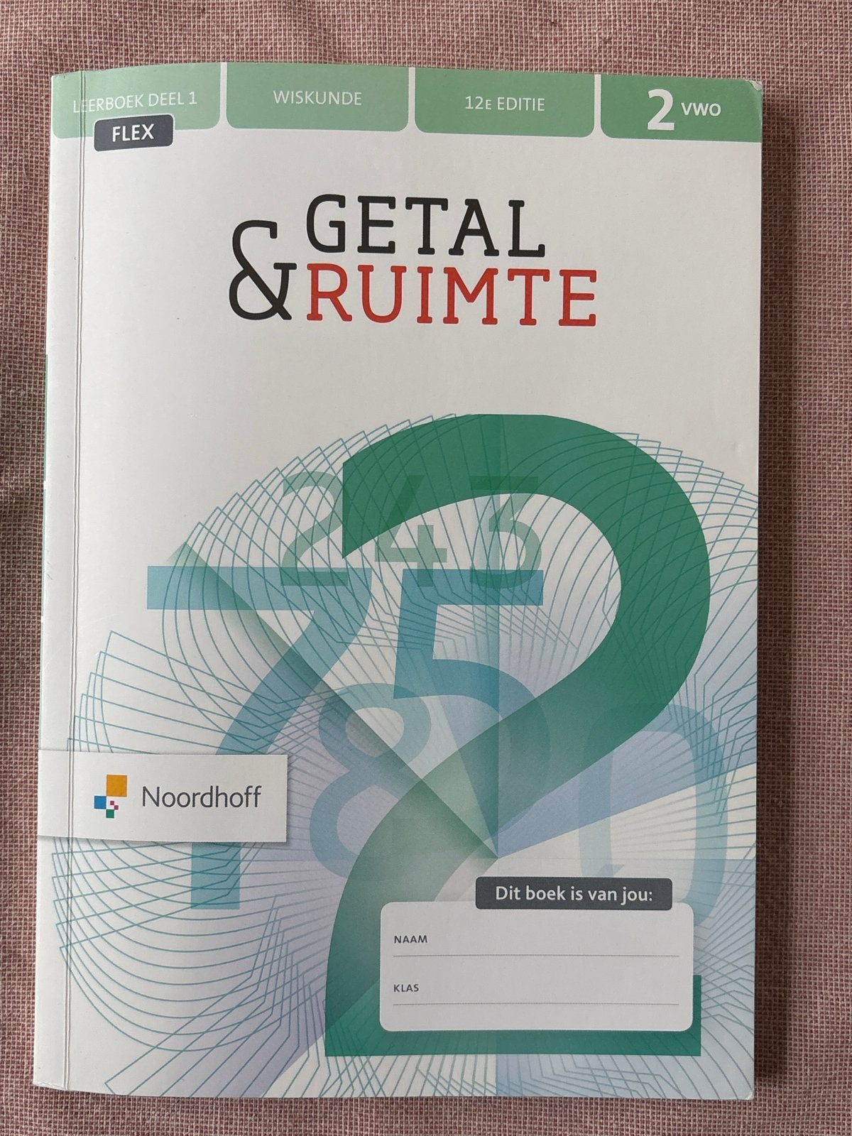 Getal & Ruimte Wiskunde VWO 2 Leerboek Deel 1 12e editie, Ophalen of Verzenden, Zo goed als nieuw, VWO, Wiskunde A