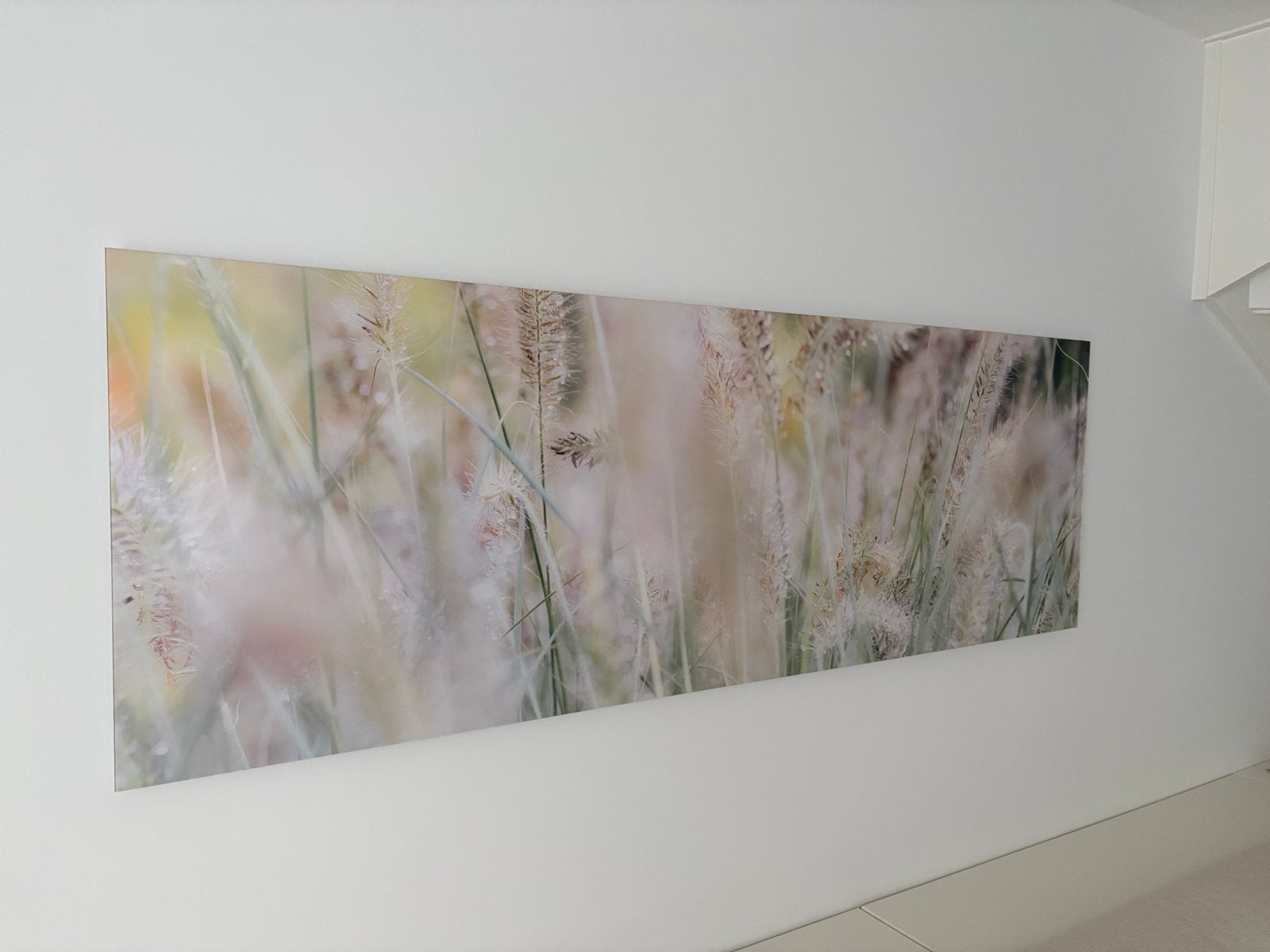 Grassen sfeerbeeld op aluminium dibond 180x60 cm, Ophalen, 50 – 75, 125 cm of meer, Zo goed als nieuw