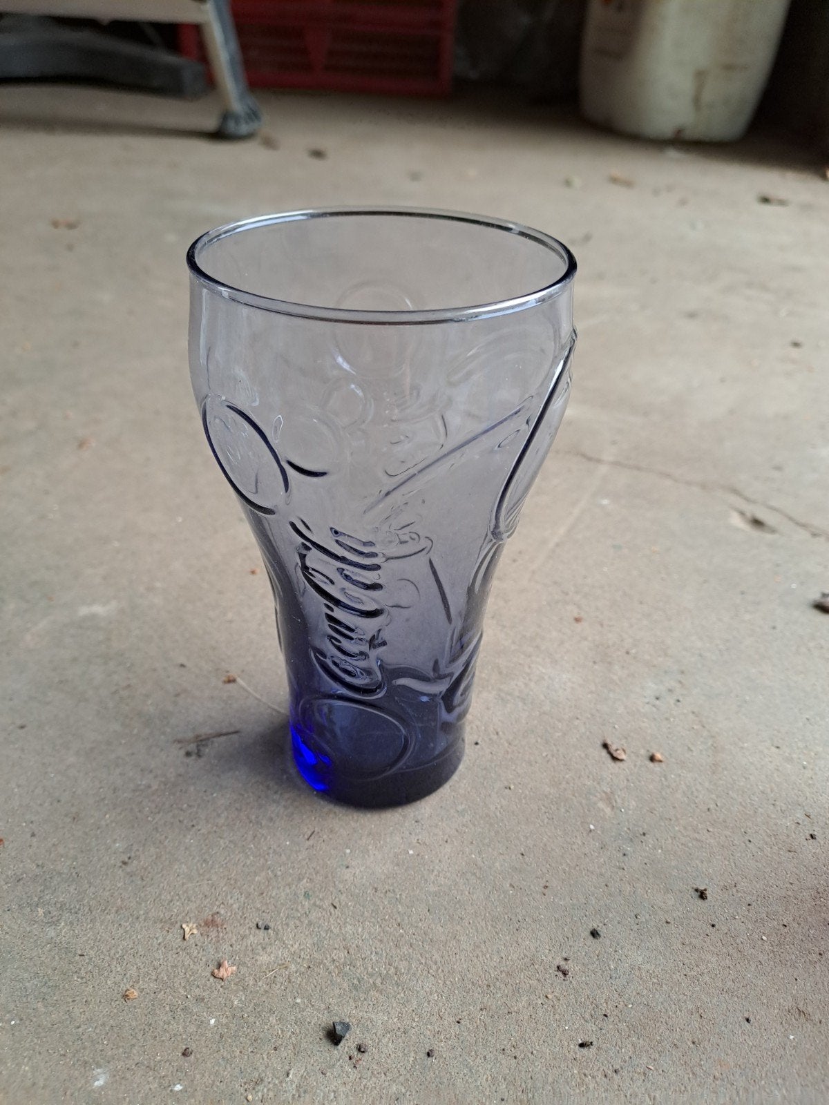 Coca-Cola glas - Blauw - Vintage, Ophalen of Verzenden