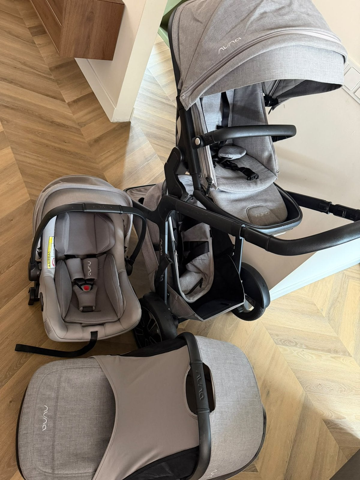 Nuna DEMI Grow complete set, Gebruikt, Duowagen, Ophalen, Kinderwagen