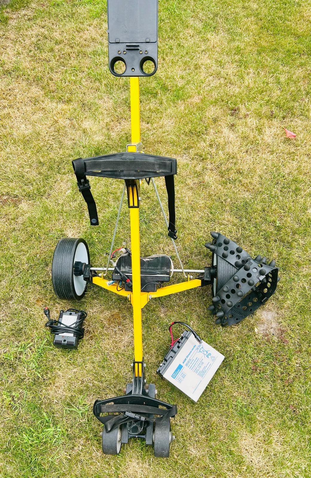 Elektrische golftrolley van het merk Hill Billy., Sport en Fitness, Golf, Ophalen, Gebruikt