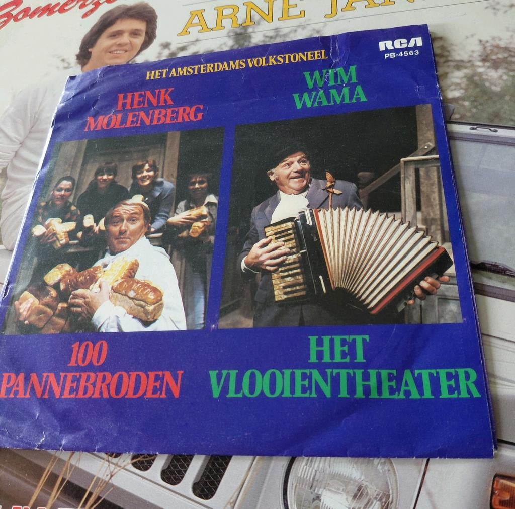 Henk Molenberg & Wim Wama 100 Pannebroden ,Vlooientheater, Gebruikt, 7 inch, Nederlandstalig, Single
