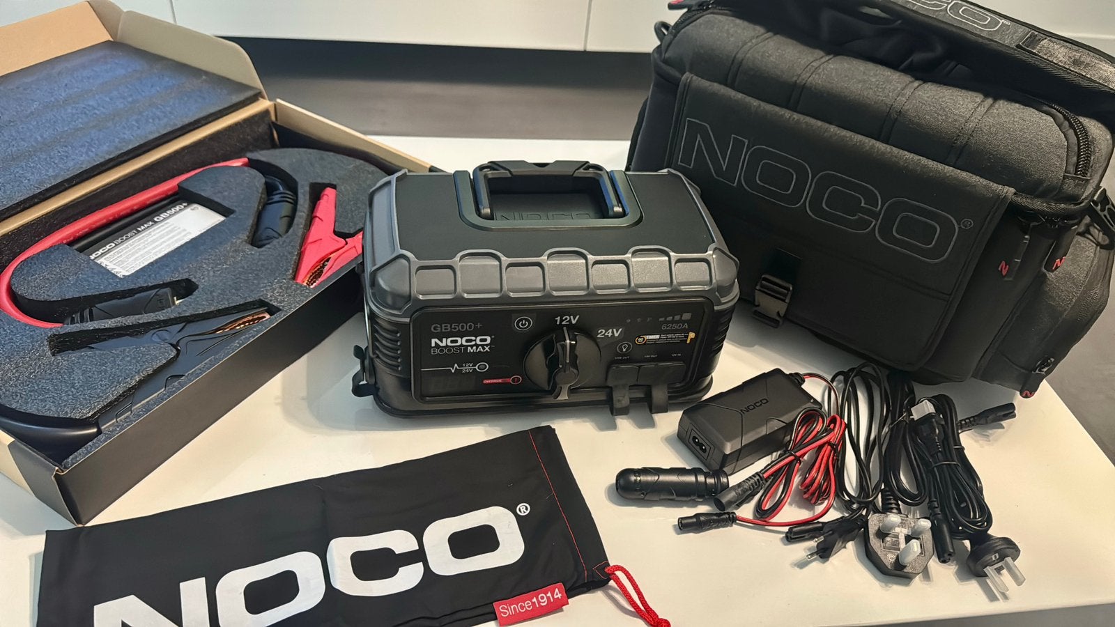 NOCO Boost Max GB500+ 6250A–12V/24V Jumpstarter – Compleet, Ophalen, Zo goed als nieuw