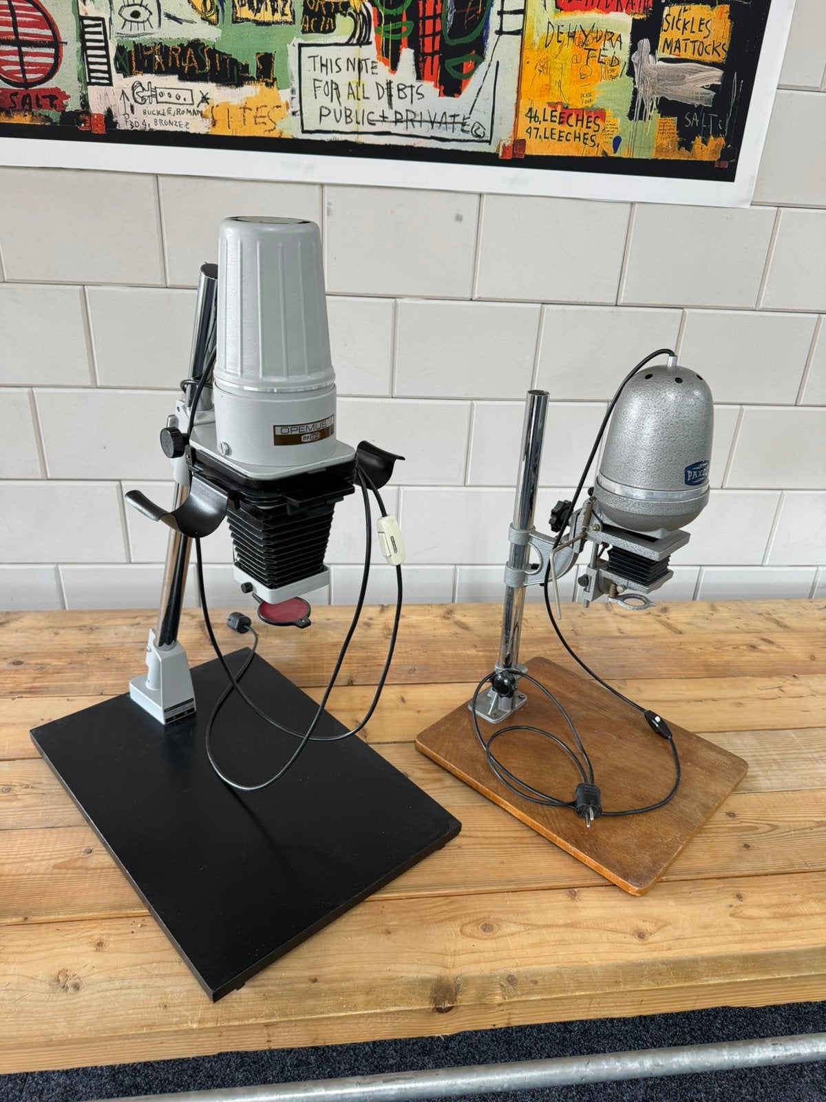 Meopta Opemus III & Primo Junior unieke industriël lampen, Ophalen, Gebruikt