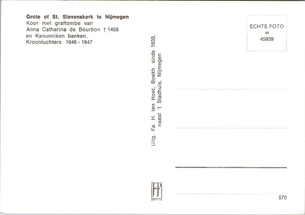 Nijmegen - 9 oude ansichtkaarten Stevenskerk XIII, Verzamelen, Ansichtkaarten | Nederland, Verzenden, 1960 tot 1980, Ongelopen