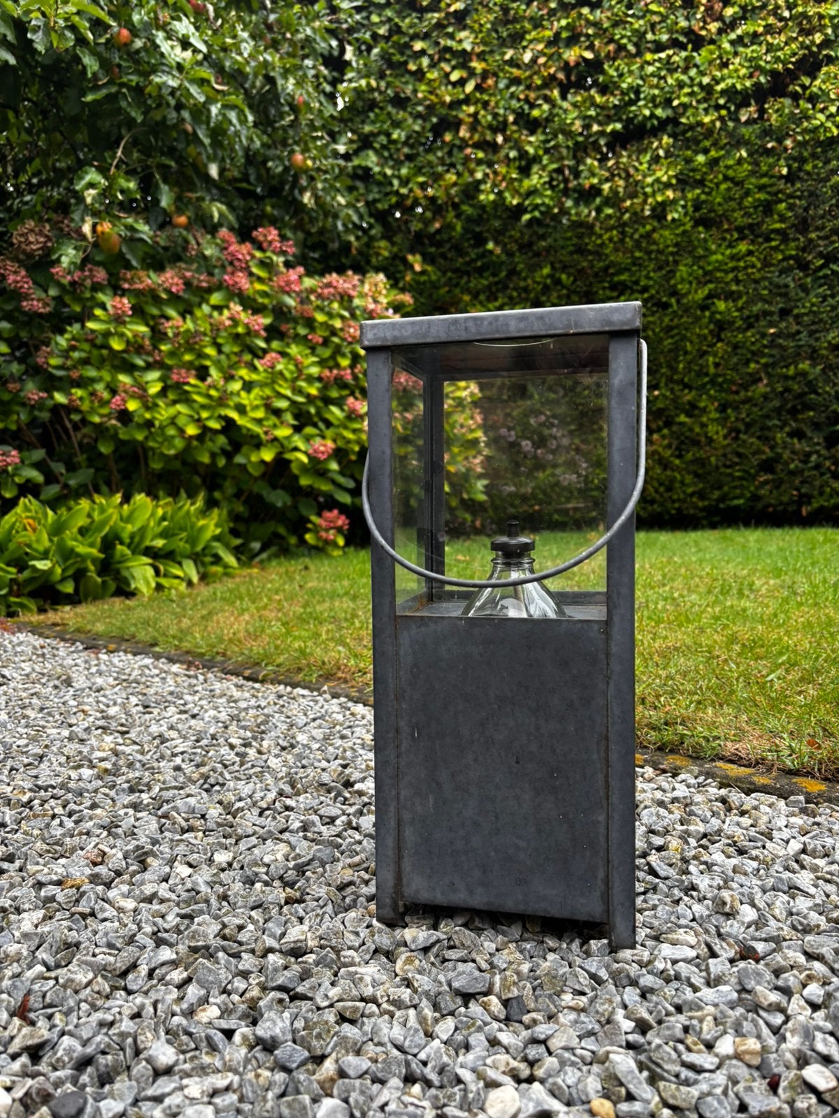 Buiten lantaarn met lampolie, Ophalen, Staande lamp, 50 tot 250 watt, IJzer