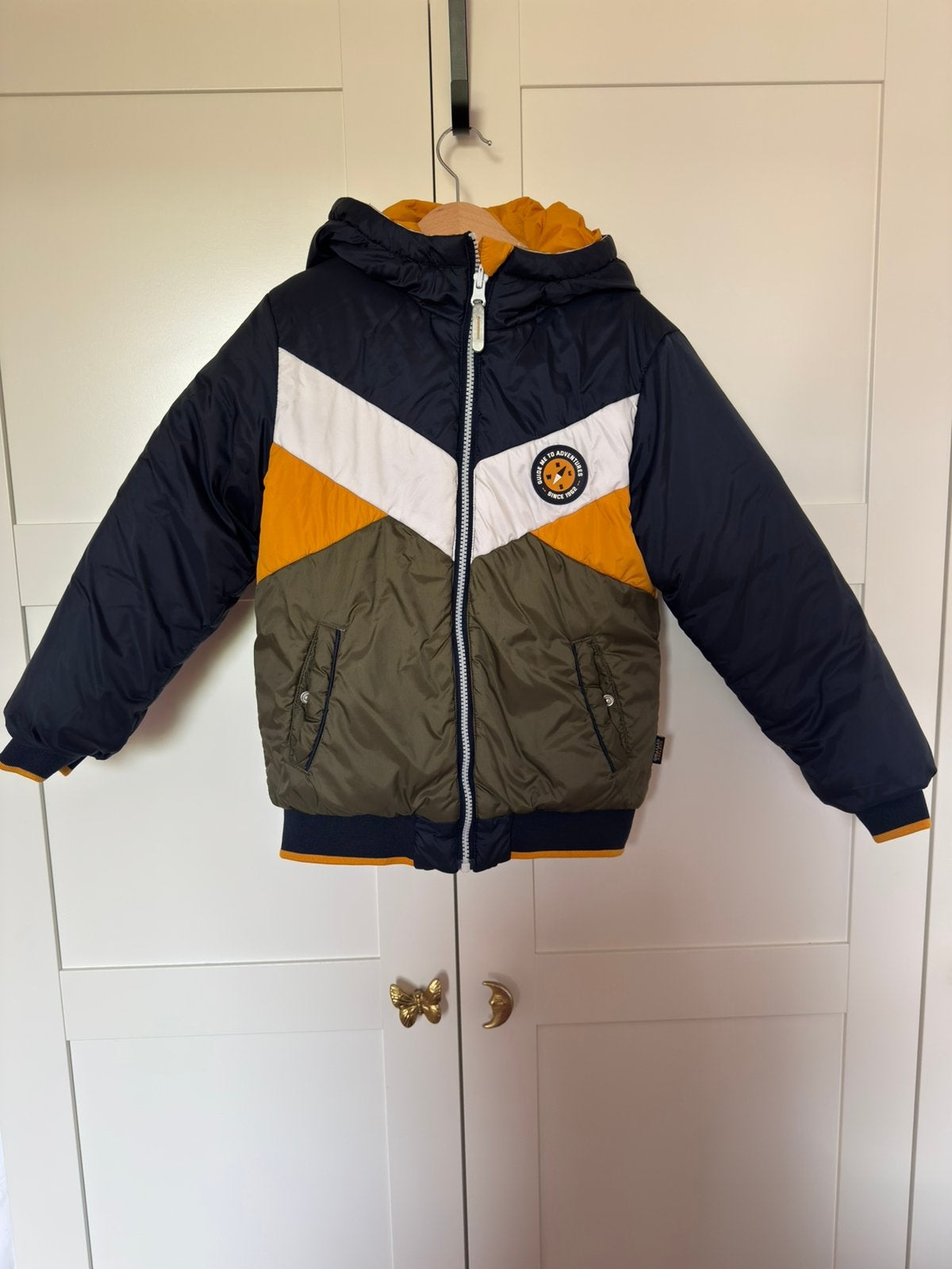 Gewatteerde winterjas WE Fashion jongen maat 134-140, Kinderen en Baby's, Ophalen, Gebruikt, Jongen, Jas